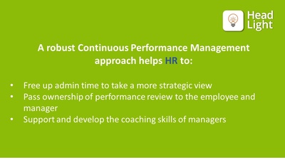HR and continuous performance management