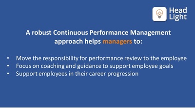 managers and continuous performance management